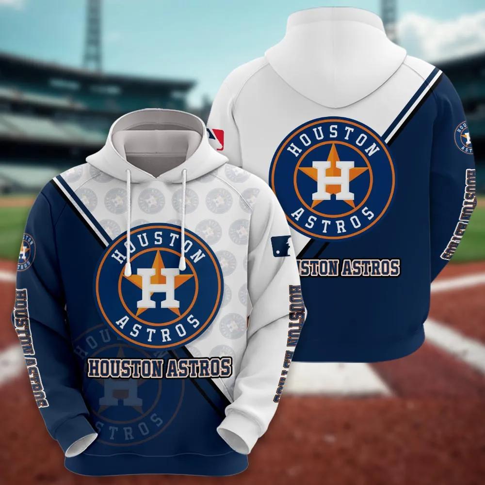 MLB Houston Astros Logo 3D MLB All Over Print Hoodie