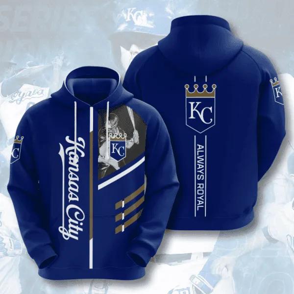 MLB Kansas City Royals 3D MLB All Over Print Hoodie