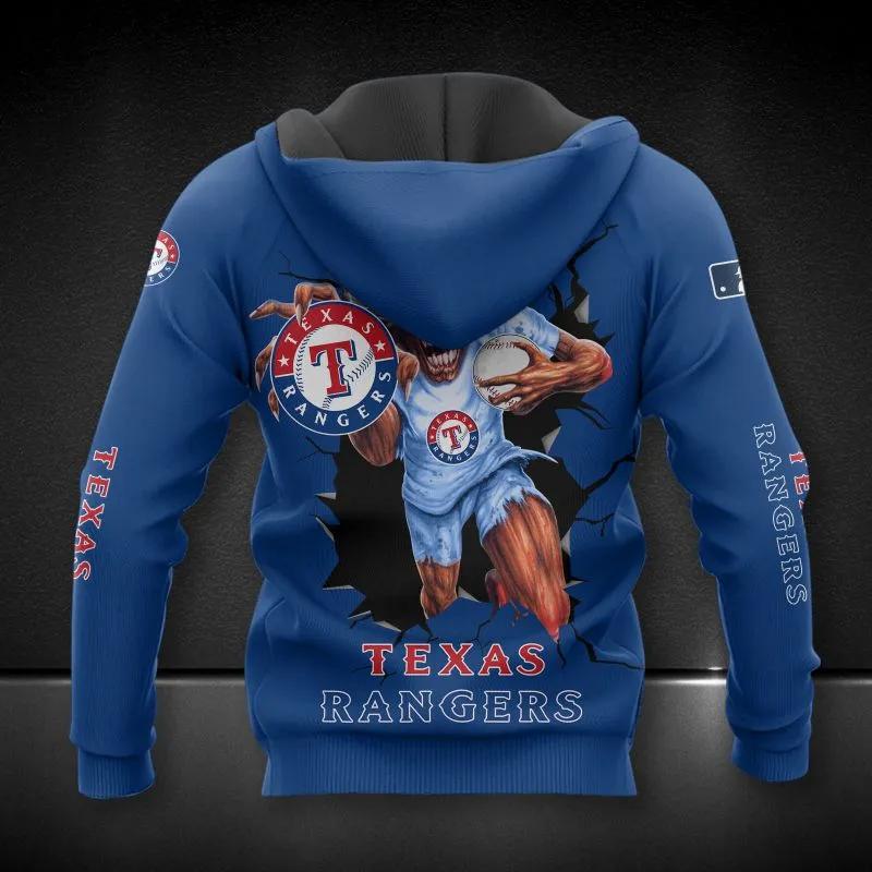 Alternative view of MLB Texas Rangers MLB All Over Print Hoodie
