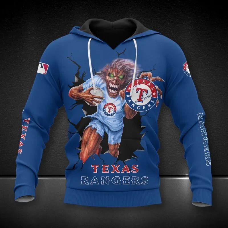 MLB Texas Rangers MLB All Over Print Hoodie