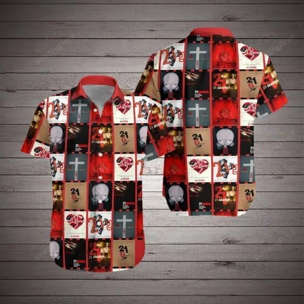 21 Grams Hawaiian Shirt Tropical Aloha Button Up