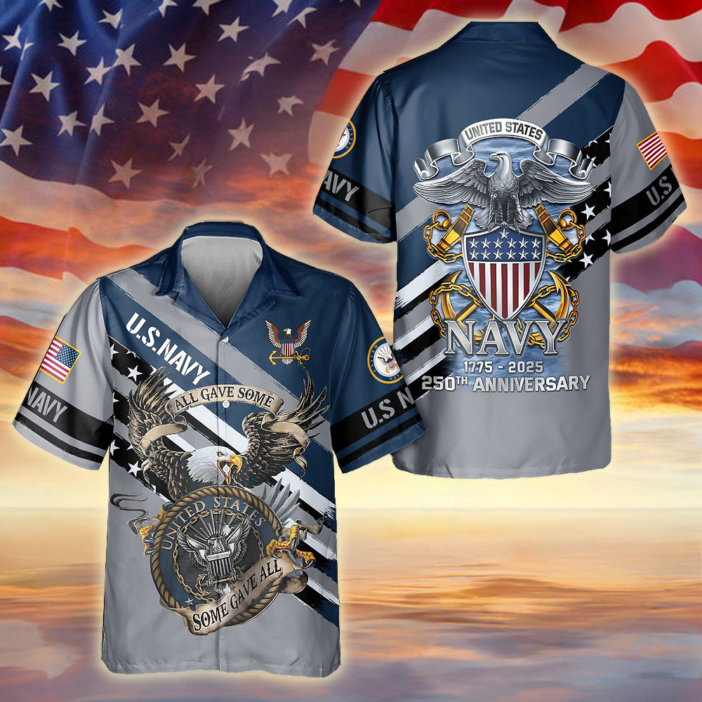 250th Anni US Navy Hawaiian Shirt Navy Pride 250th Navy Gear Gift For Veterans