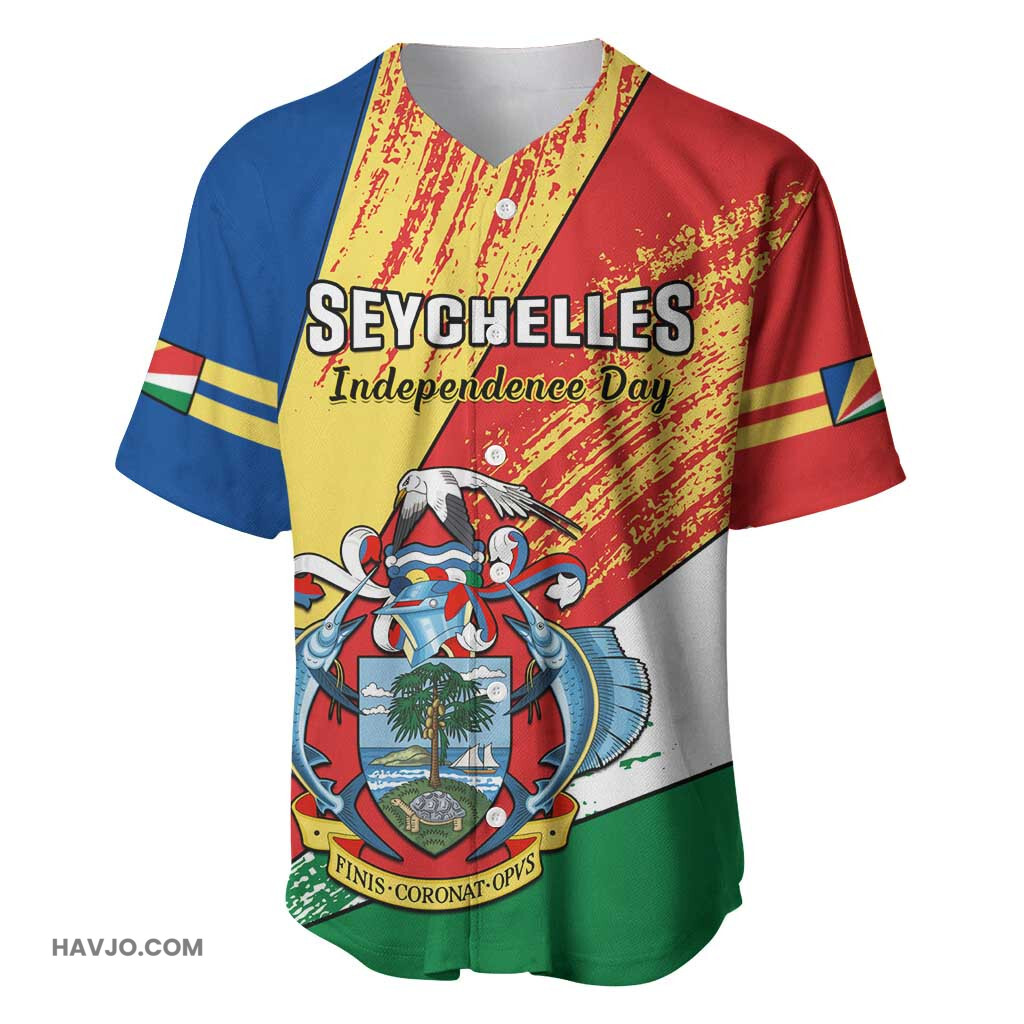 29 June Seychelles Independence Day Flag Style Baseball Jersey