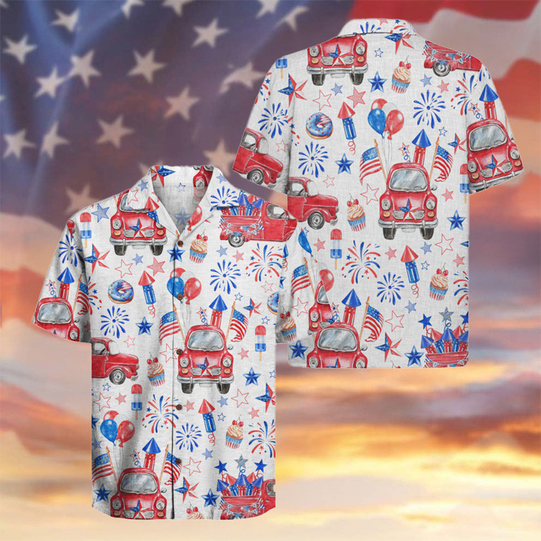 4th Of July Celebration Hawaiian Shirt Patriotic Apparel 4Th Of July Gift Ideas