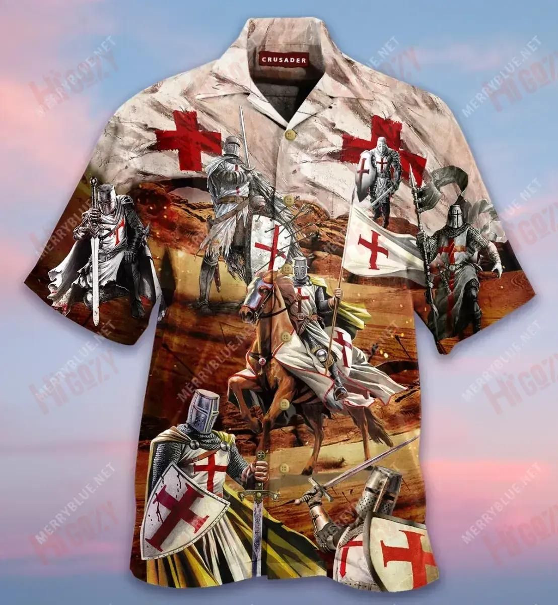 A Child Of God A Man Of Faith Warrior Of Christ Unisex Hawaiian Shirt Tropical Aloha Button Up