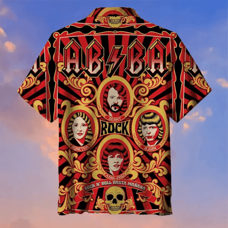 Abba Band Hawaiian Shirt Tropical Aloha Button Up