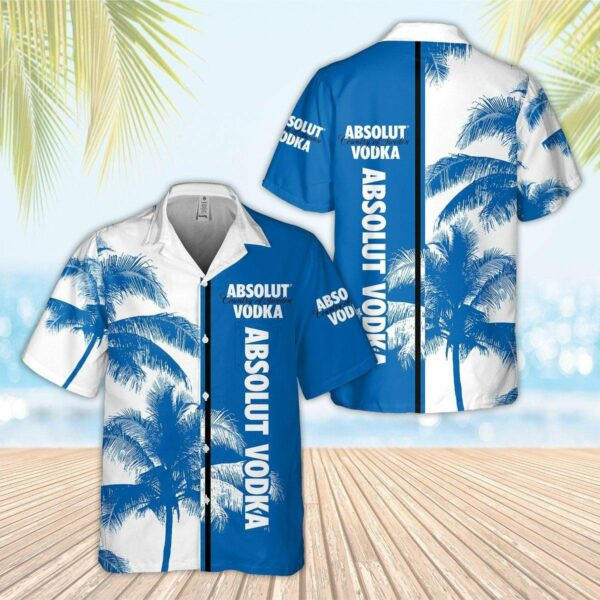 Absolut Vodka Hawaiian Shirt Tropical Aloha Button Up