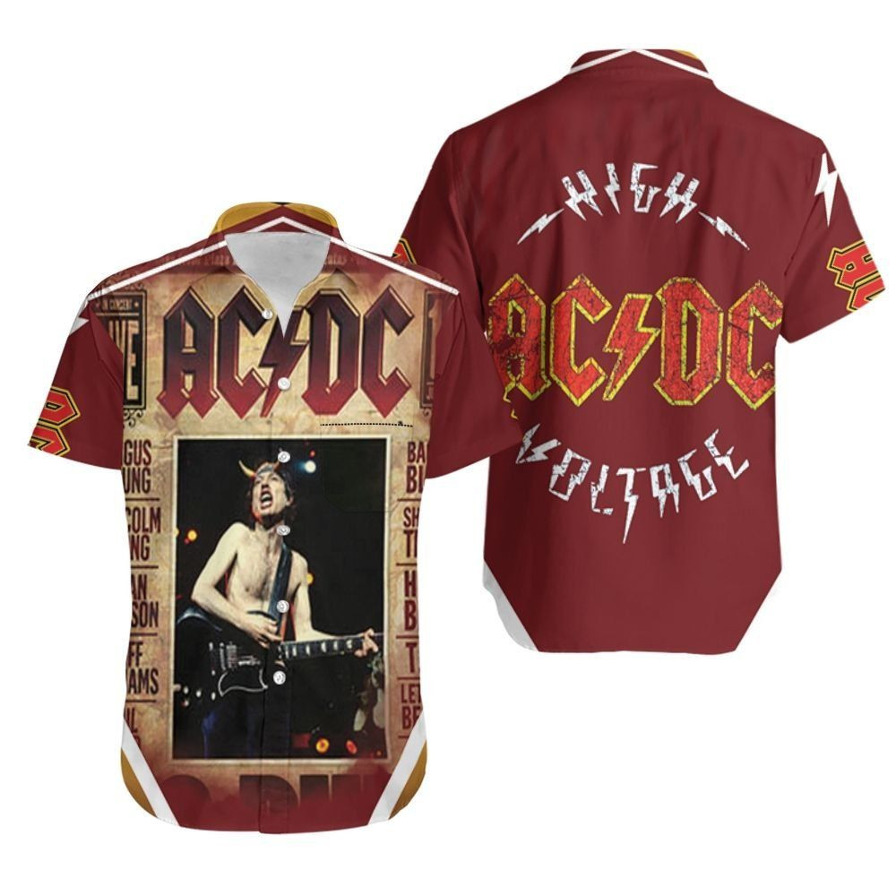 Acdc No Bull Hawaiian Shirt Tropical Aloha Button Up