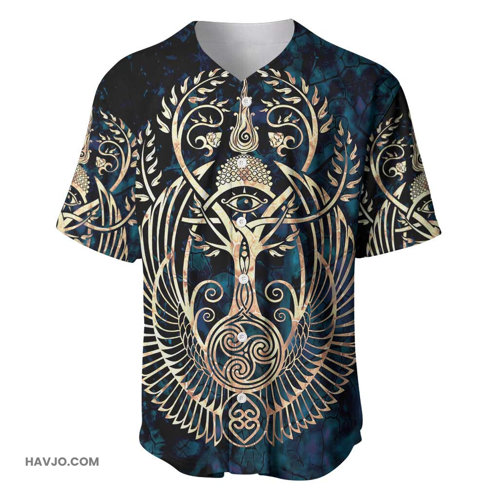 Adinkra Symbols Tree of Life Baseball Jersey
