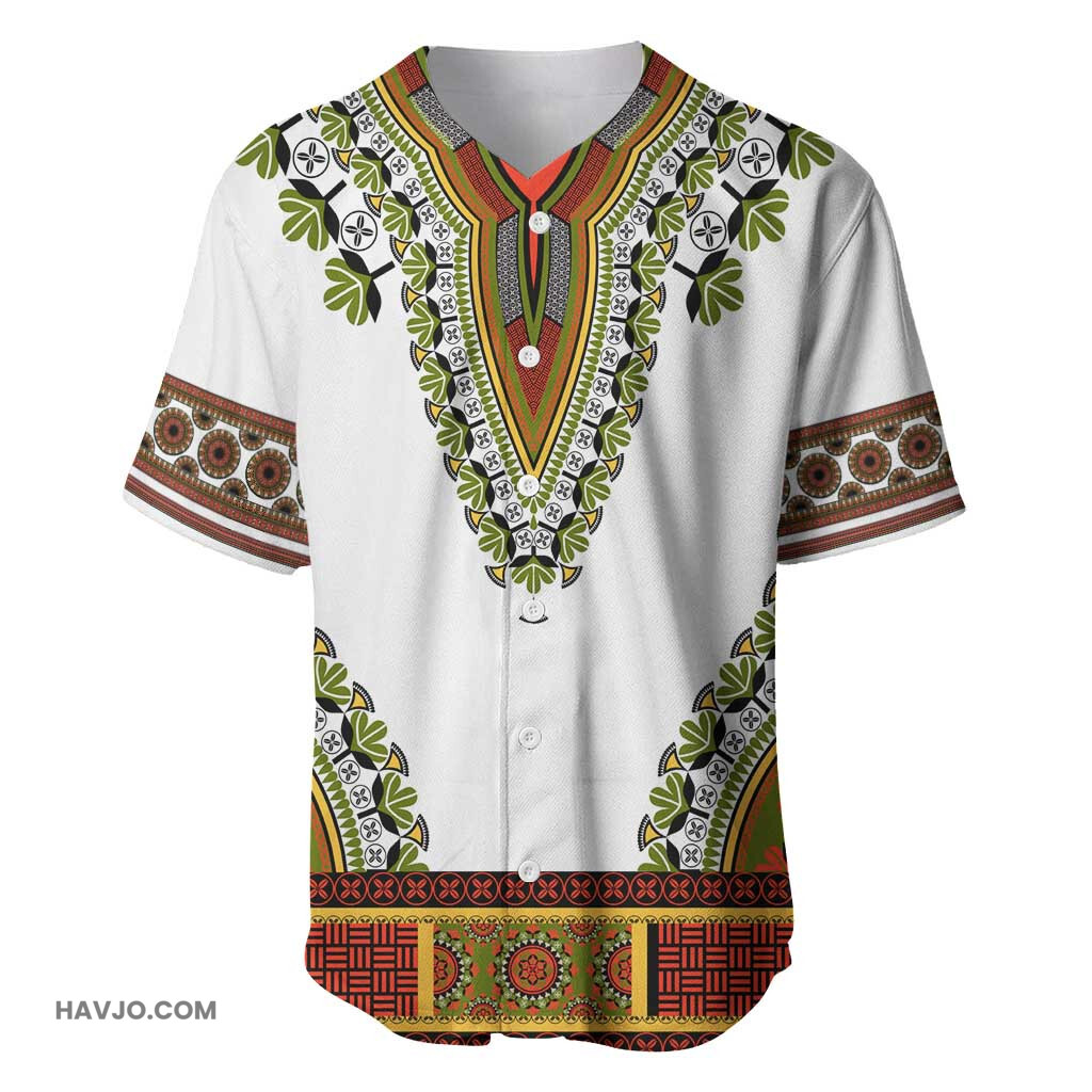 Africa African Dashiki Royal Gold Version Baseball Jersey