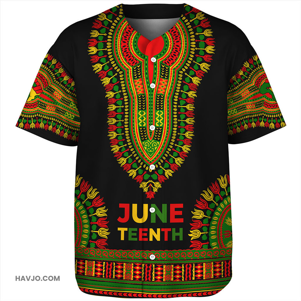 Africa Dashiki Juneteenth Day Baseball Jersey