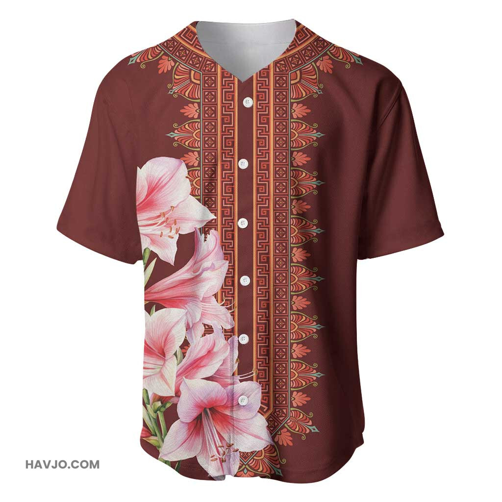 Africa Dashiki With Belladonna Lily Baseball Jersey