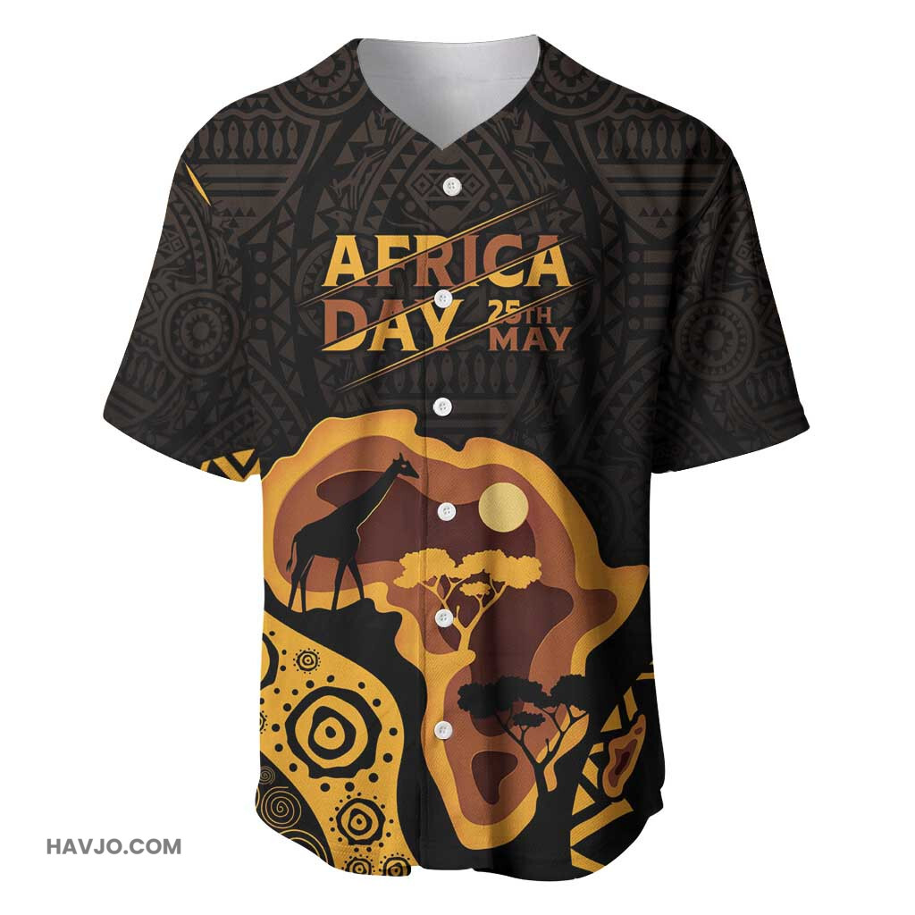 Africa Day Personalized Ethnic Retro Style Baseball Jersey