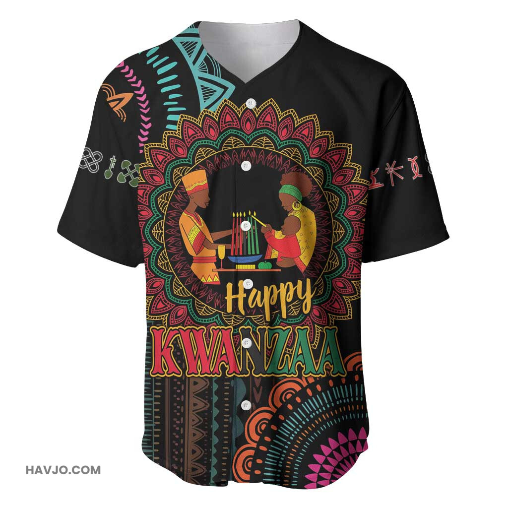 Africa Happy Kwanzaa Nguzo Saba Baseball Jersey