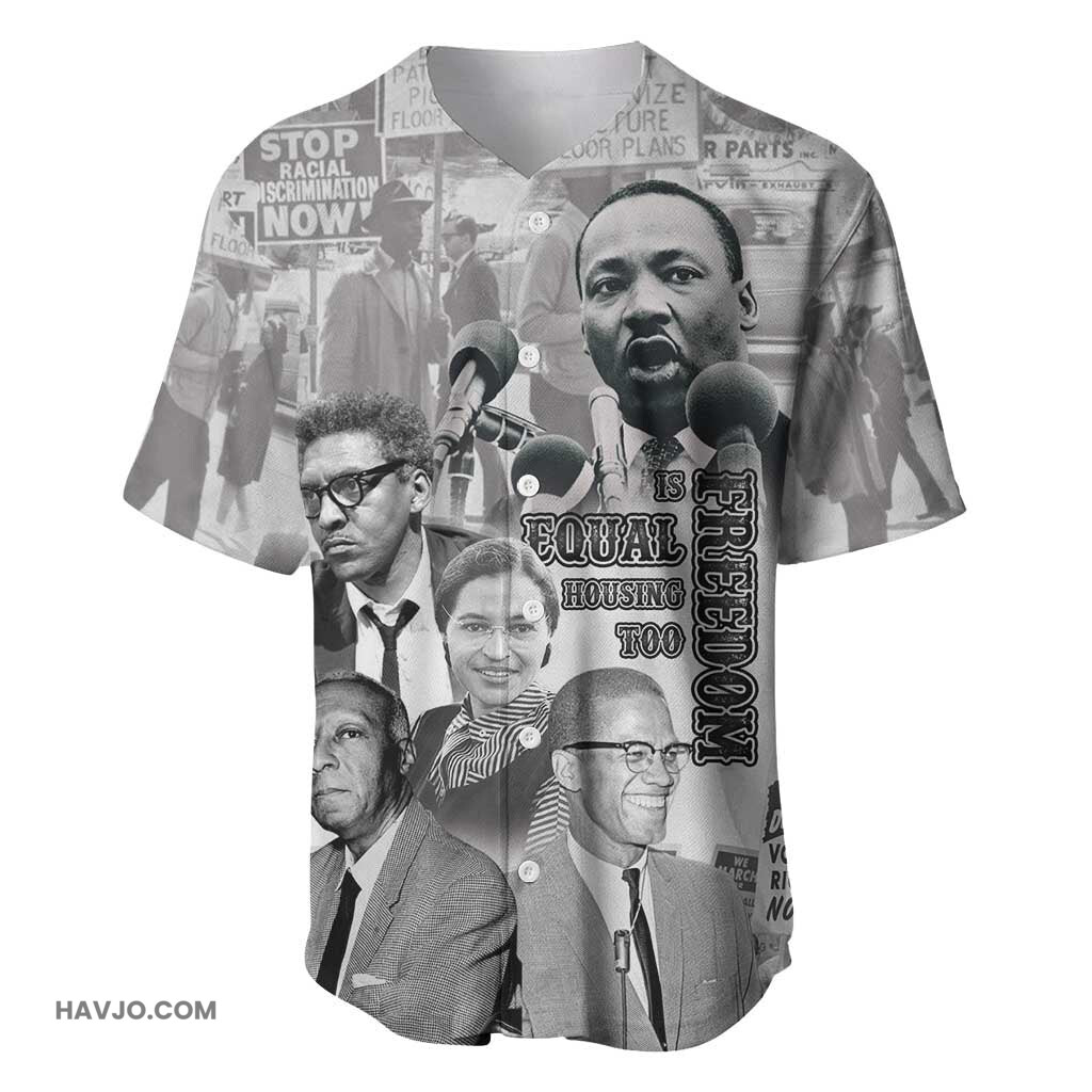 African American History Month Civil Rights Leaders Baseball Jersey