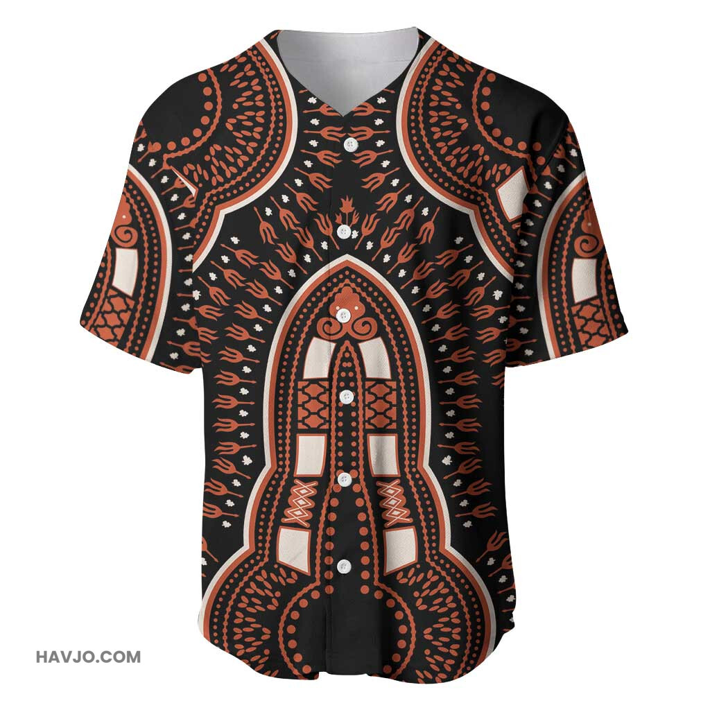 African Dashiki Afro Vintage Pattern Baseball Jersey