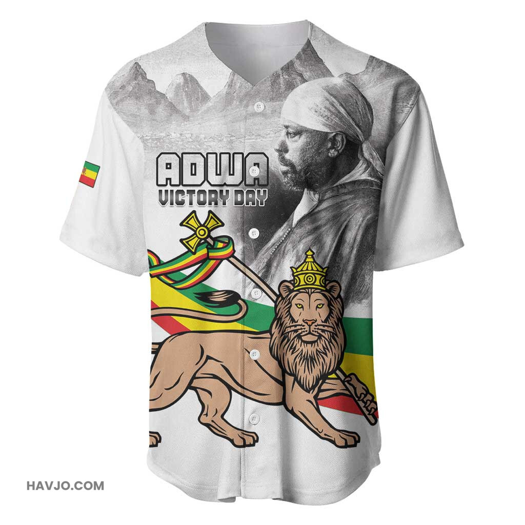 African Victory Menelik II Battle Of Adwa Baseball Jersey