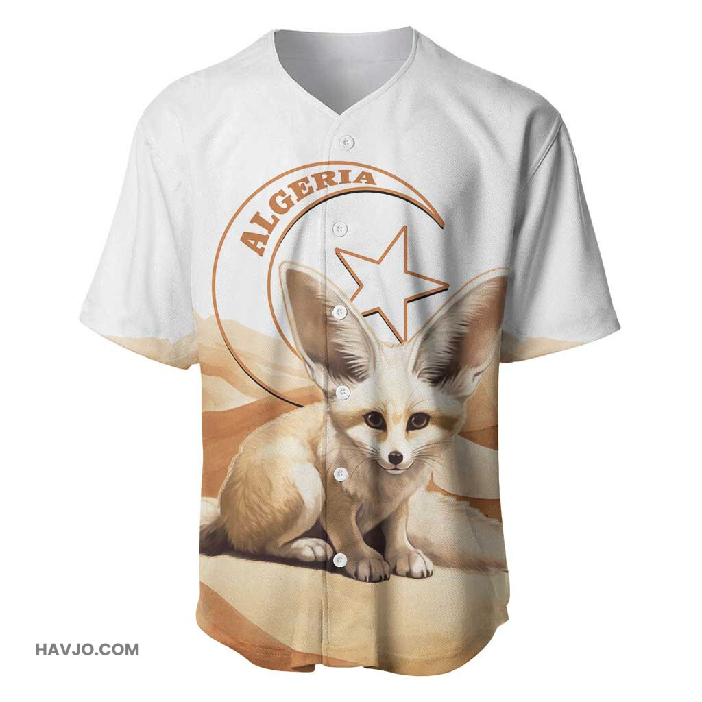 Afro Algeria Fennec Fox Algerian Sahara Vulpes zerda Baseball Jersey