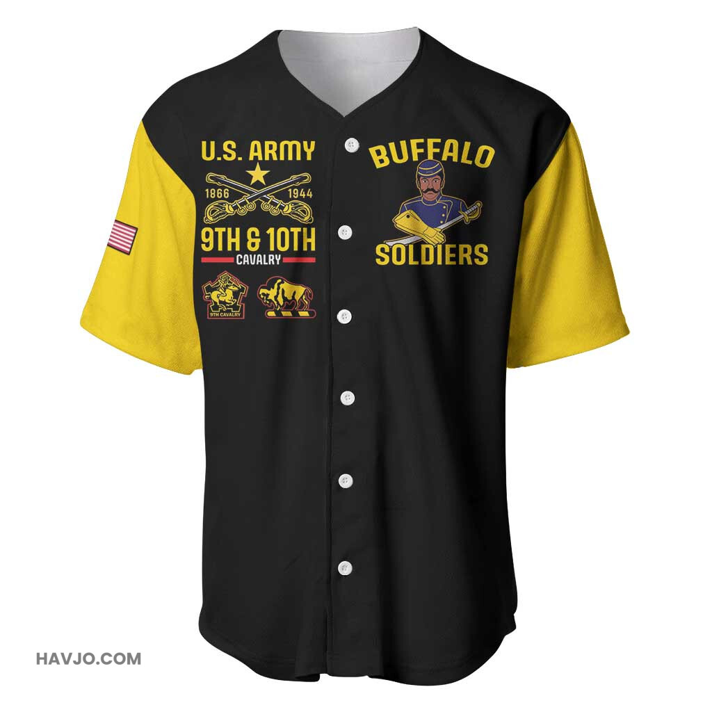 Afro Americans Buffalo Soldiers 9th and 10th Cavalry Regiment Baseball Jersey