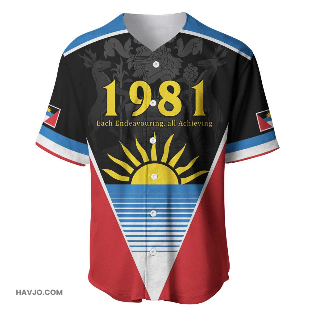 Afro Antiguans and Barbudans 1981 Each Endeavouring All Achieving Baseball Jersey