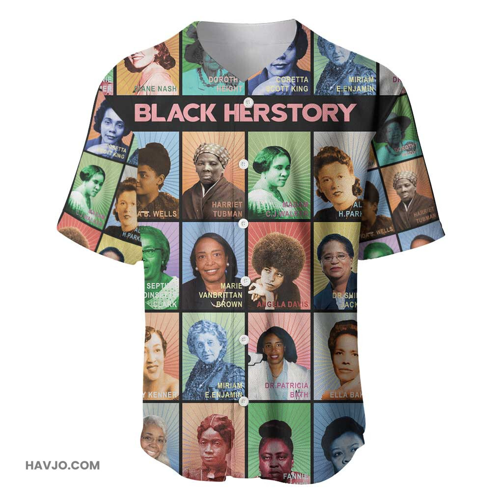 Afro Black Herstory African Women History Baseball Jersey
