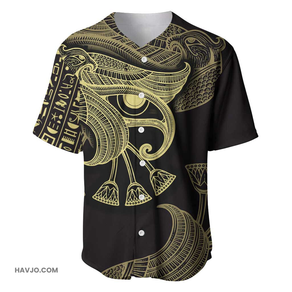 Afro Egypt Horus Eyes Egyptian God Baseball Jersey