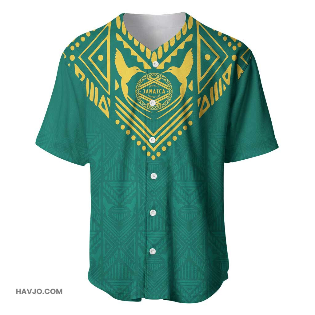 Afro Jamaicans Tribal Custom Football Green Style Baseball Jersey
