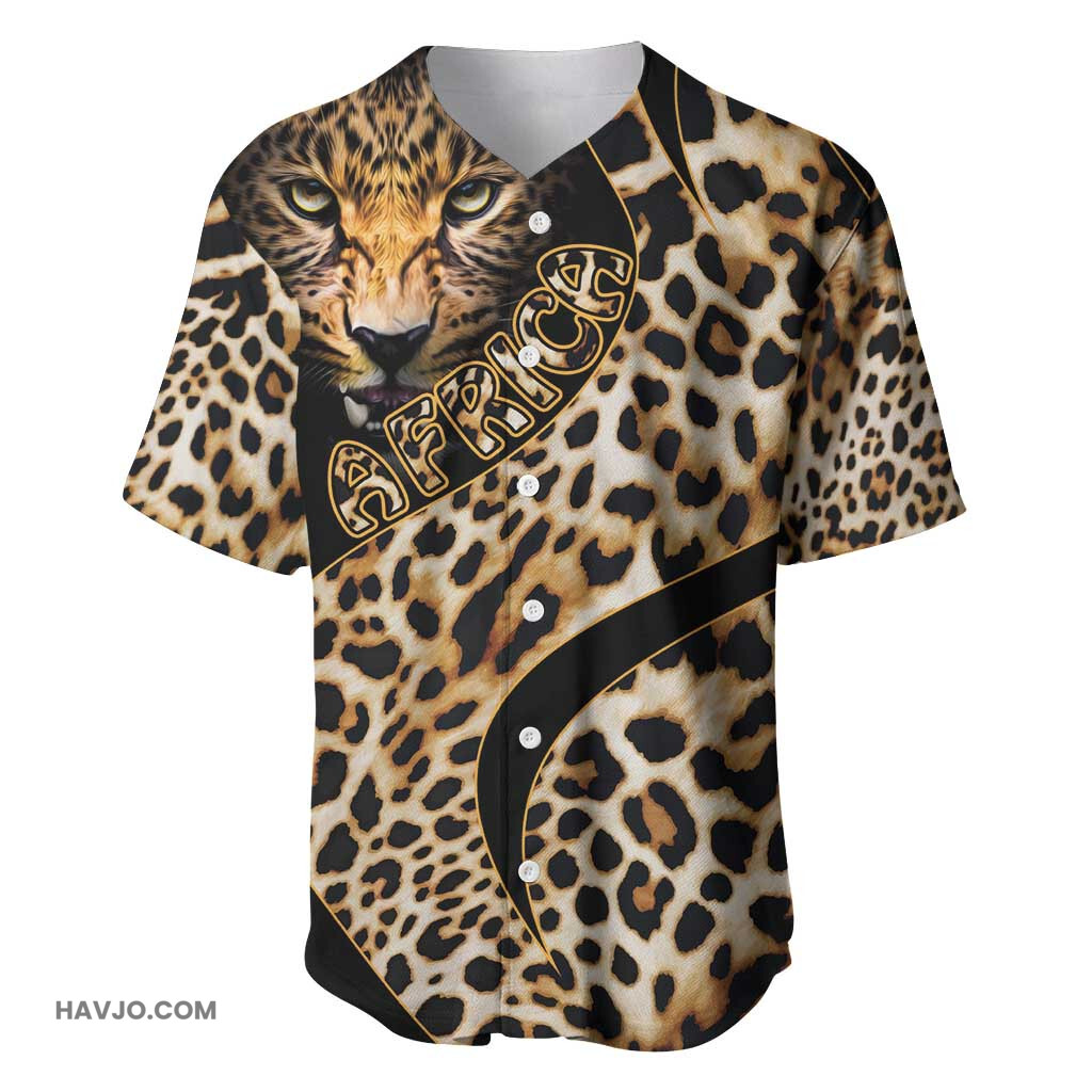 Afro Leopard Skin Pattern Version 01 Baseball Jersey