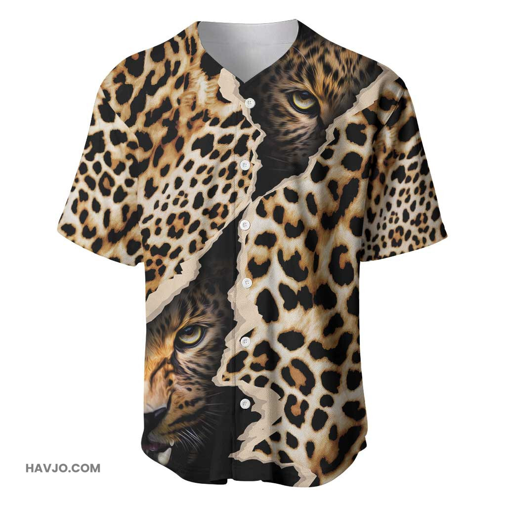 Afro Leopard Skin Pattern Version 02 Baseball Jersey