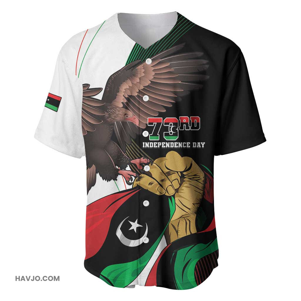 Afro Libya Arabian Eagle Independence Day Baseball Jersey