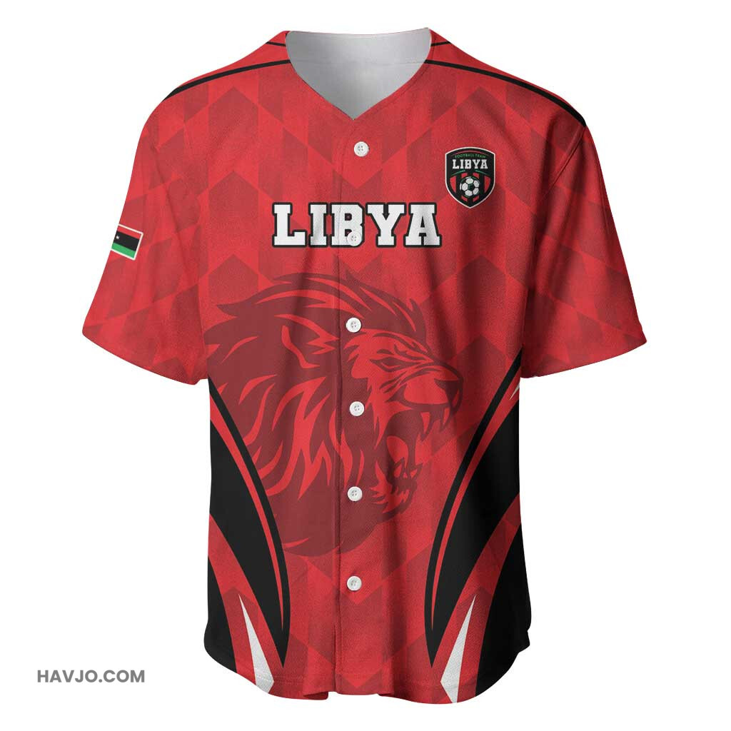 Afro Libya Football Custom Barbary Lion Sporty Style Baseball Jersey