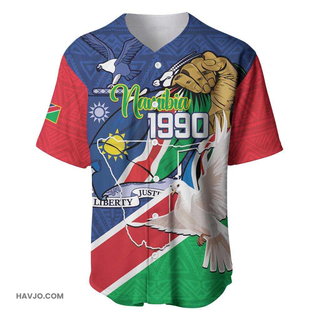 Afro Namibia Independence Day Namibian 1990 African Pattern Baseball Jersey