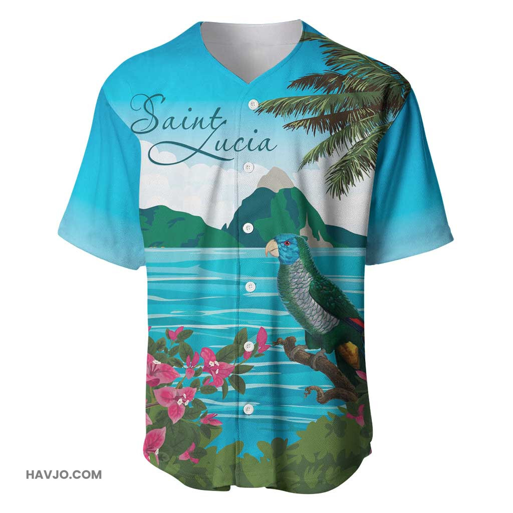 Afro Saint Lucians Pitons Landscape Baseball Jersey