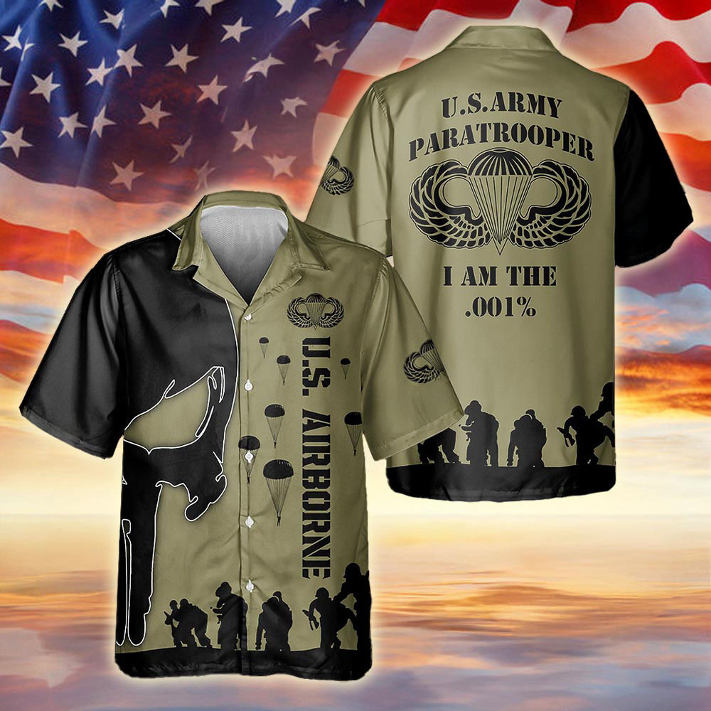 Air Borne Paratroopers Hawaiian Shirt Military Appreciation Veteran Day Gift