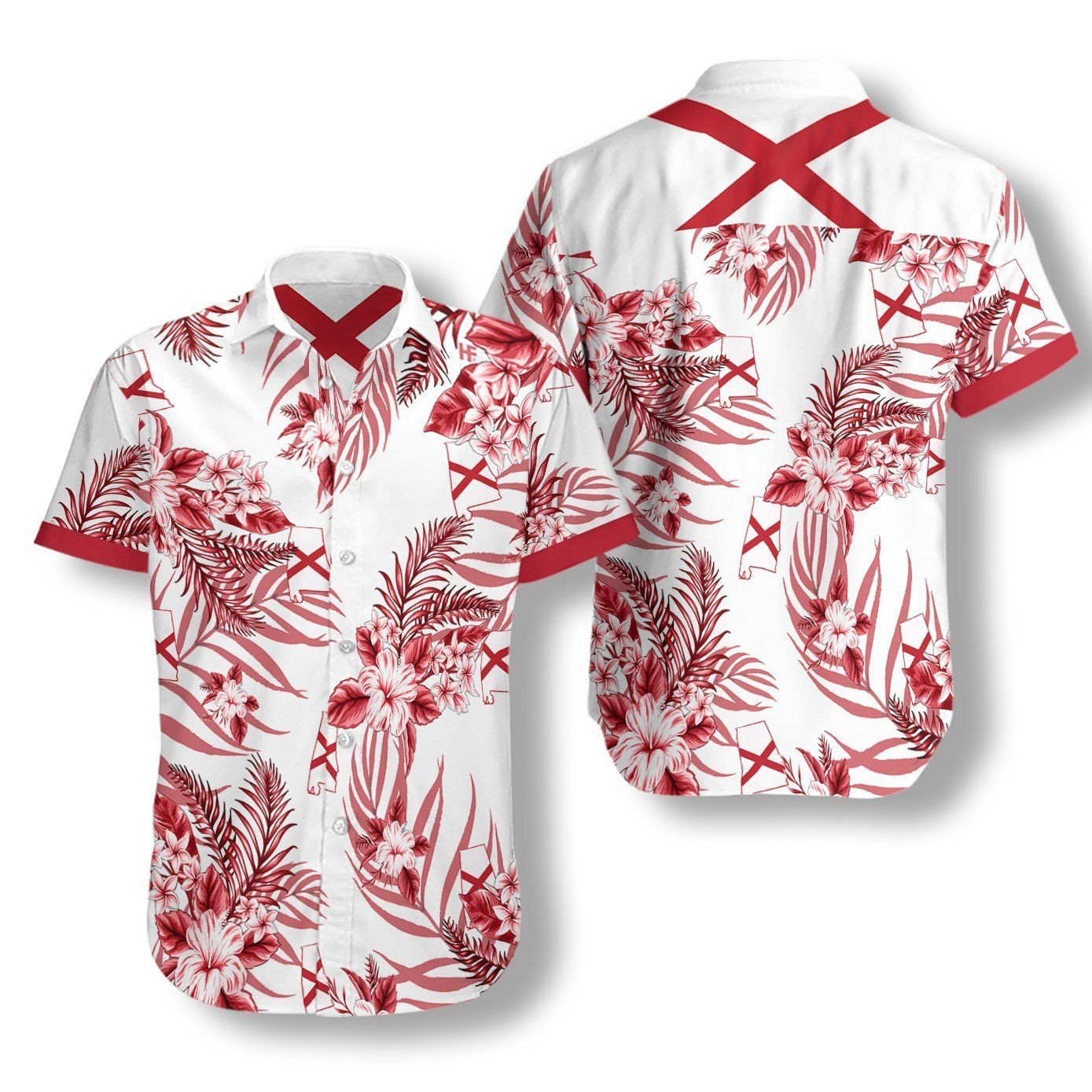 Alabama Proud Ez05 09Hawaiian Shirt Tropical Aloha Button Up