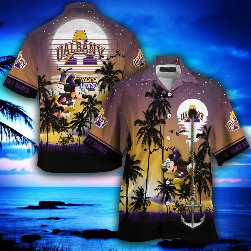 Albany Great Danes Ncaa Summer Hawaiian Shirt Tropical Aloha Button Up