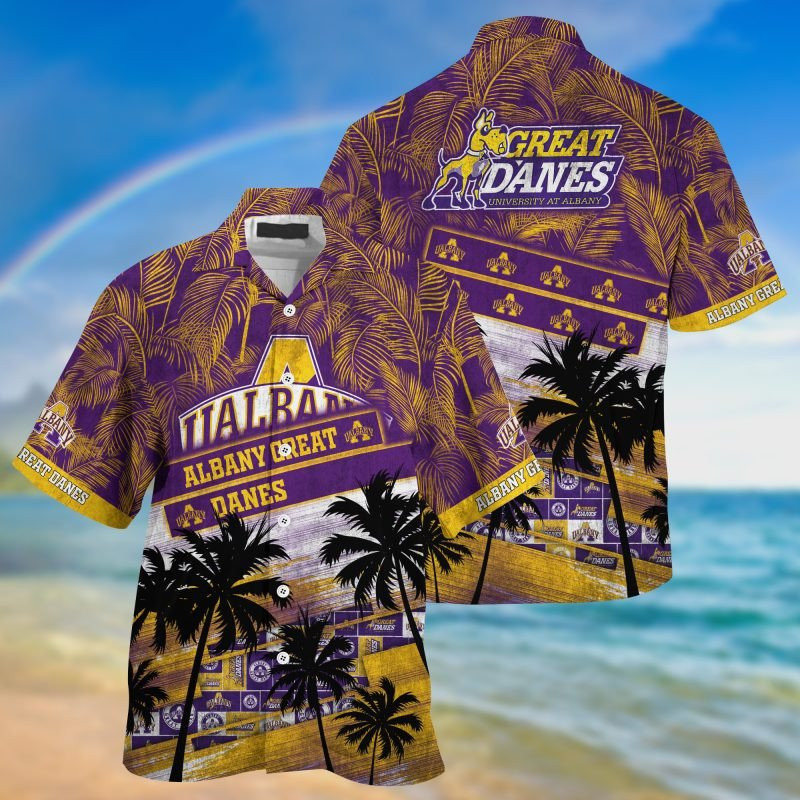 Albany Great Danes Ncaa Trending Summer Hawaiian Shirt Tropical Aloha Button Up