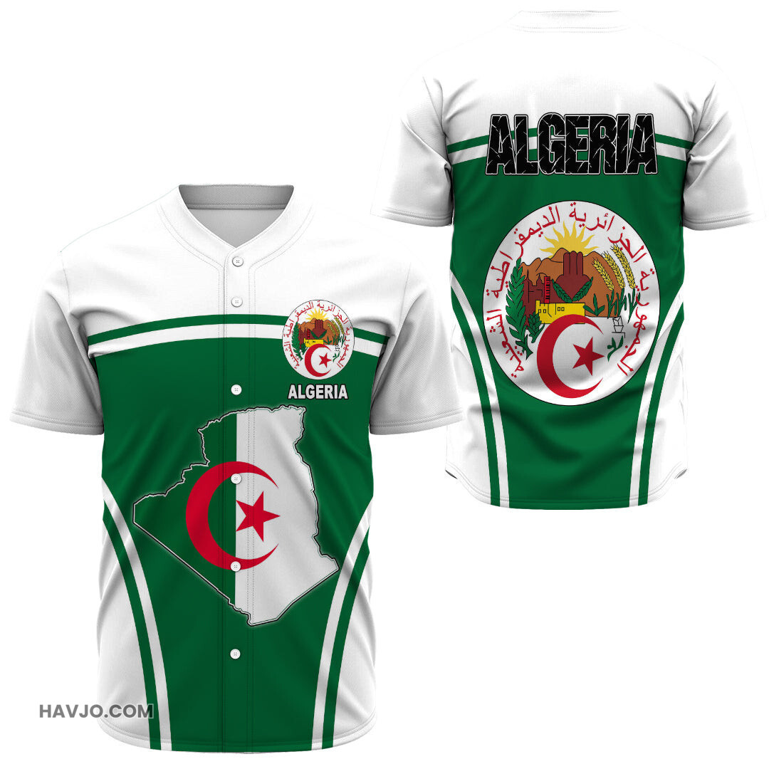 Algeria Active Flag Baseball Jersey