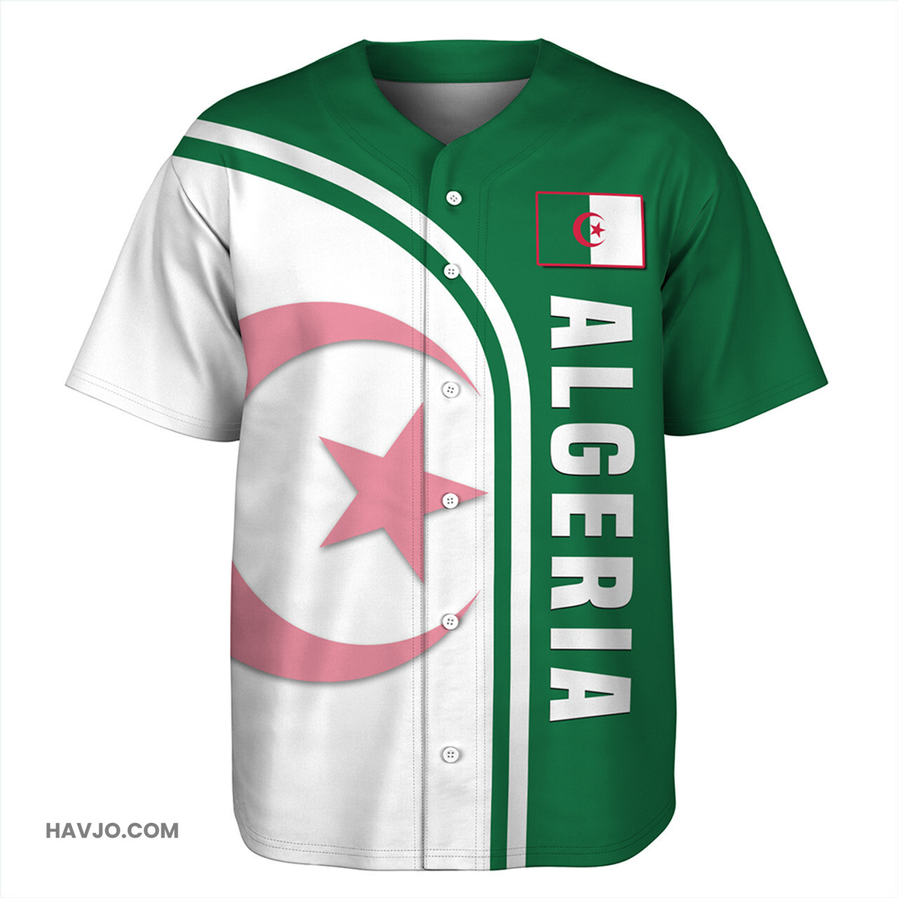 Algeria Custom In My Heart Baseball Jersey