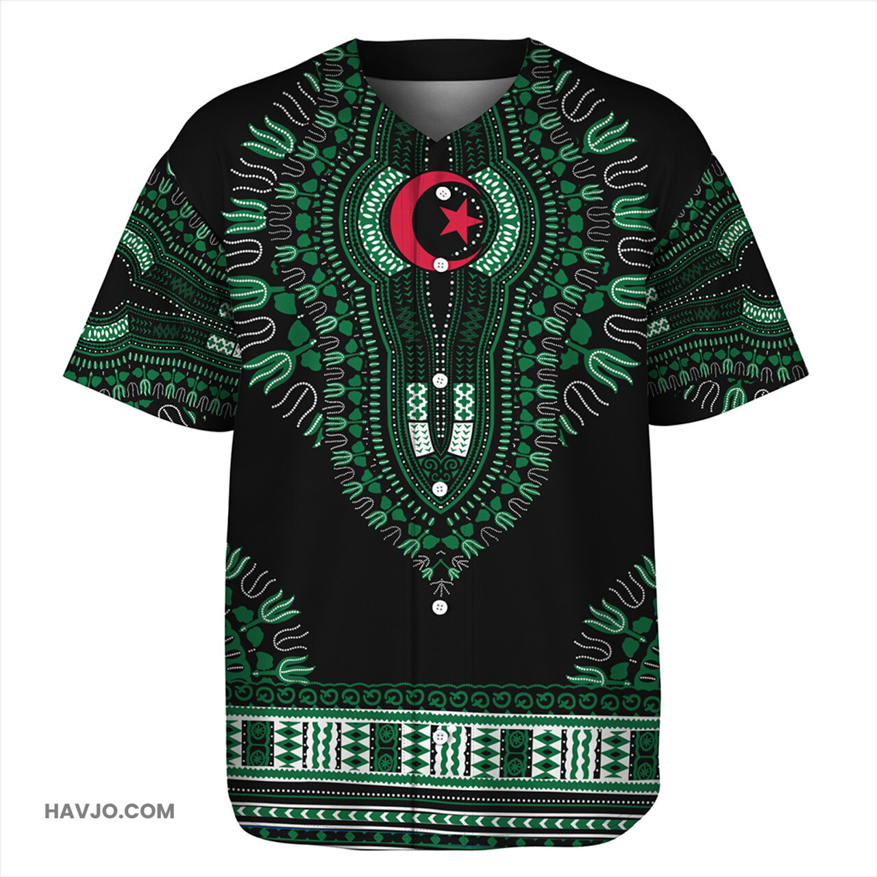 Algeria Dashiki Baseball Jersey