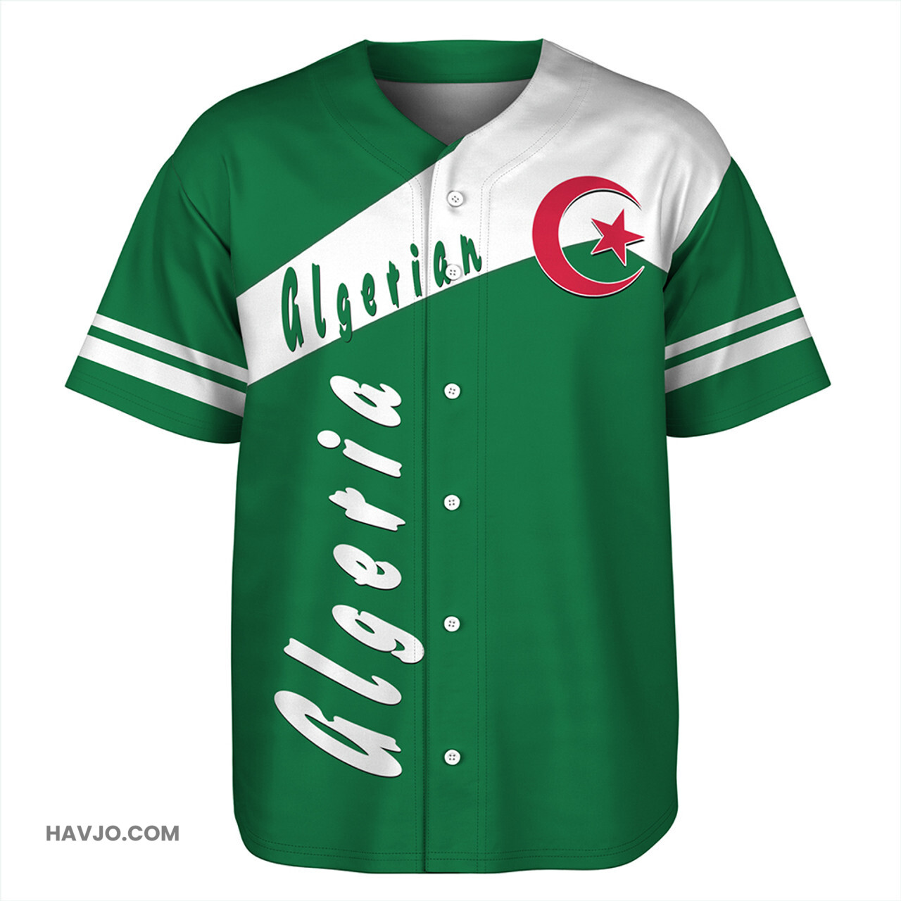 Algeria Sport Style Baseball Jersey