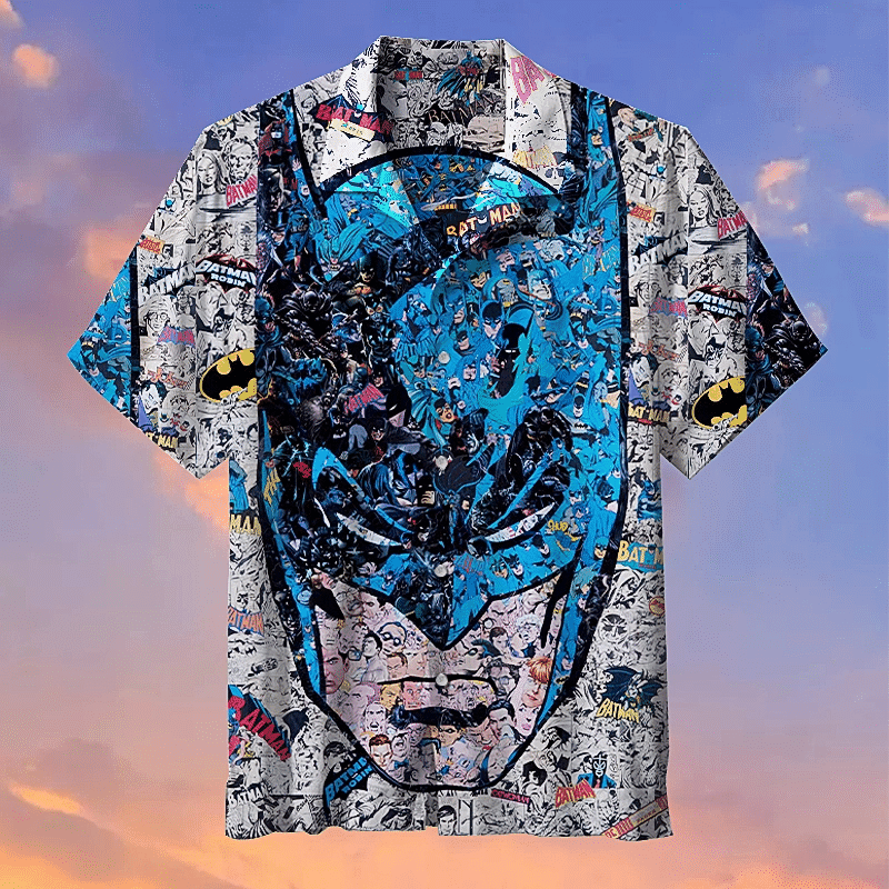 All Batman And Robin Scene Hawaiian Shirt Tropical Aloha Button Up