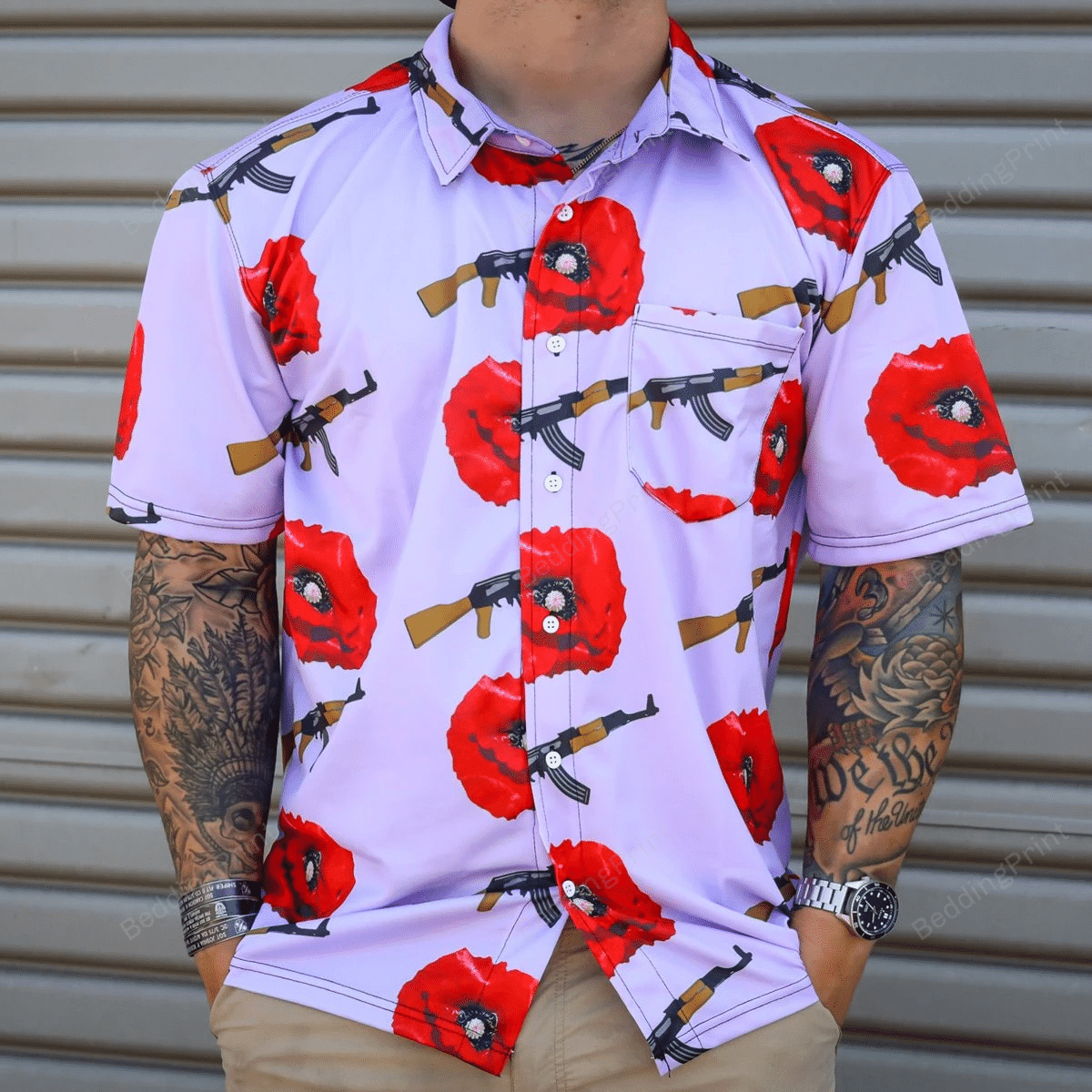 Aloha Ak47 Hawaiian Shirt Tropical Aloha Button Up