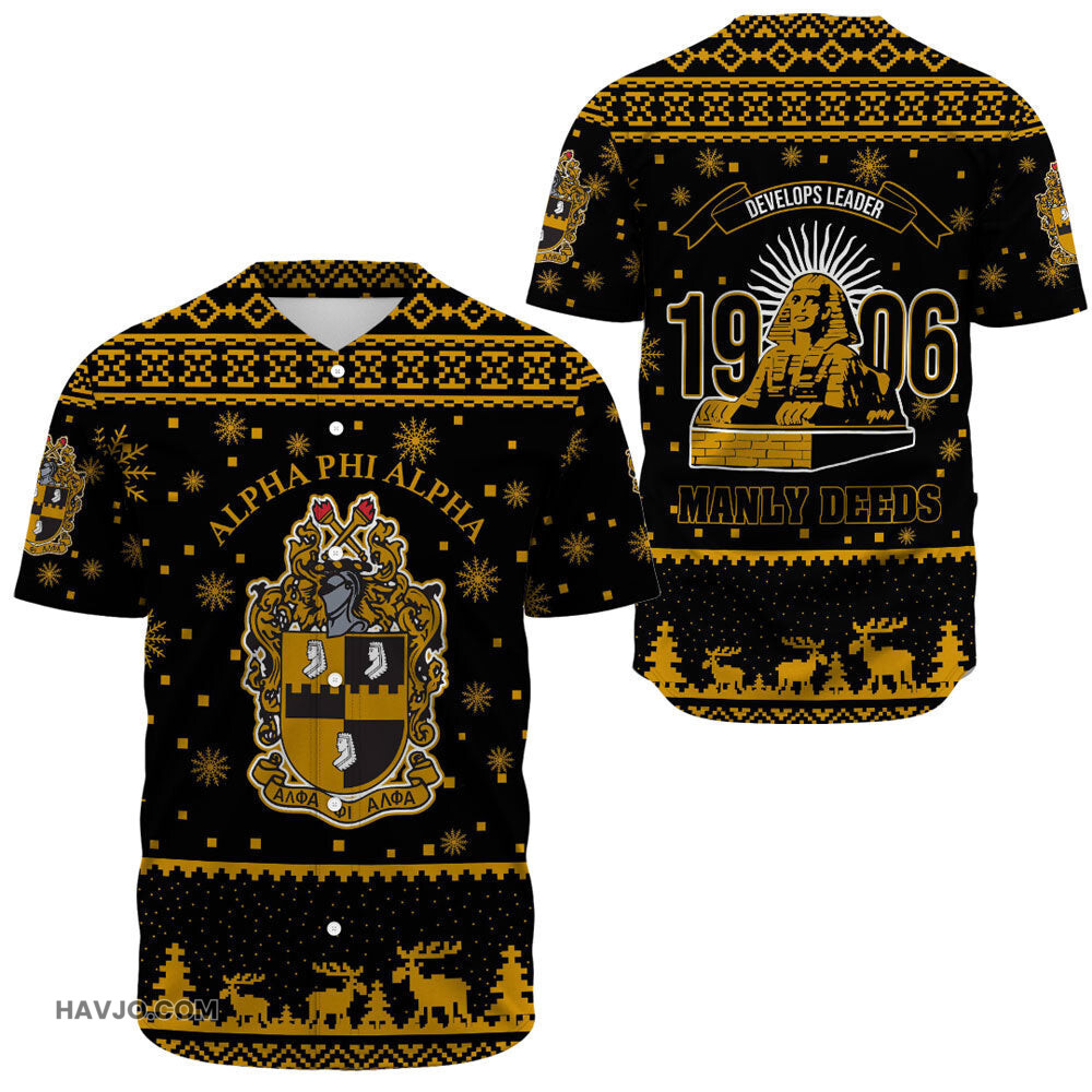 Alpha Phi Alpha Christmass Baseball Jersey