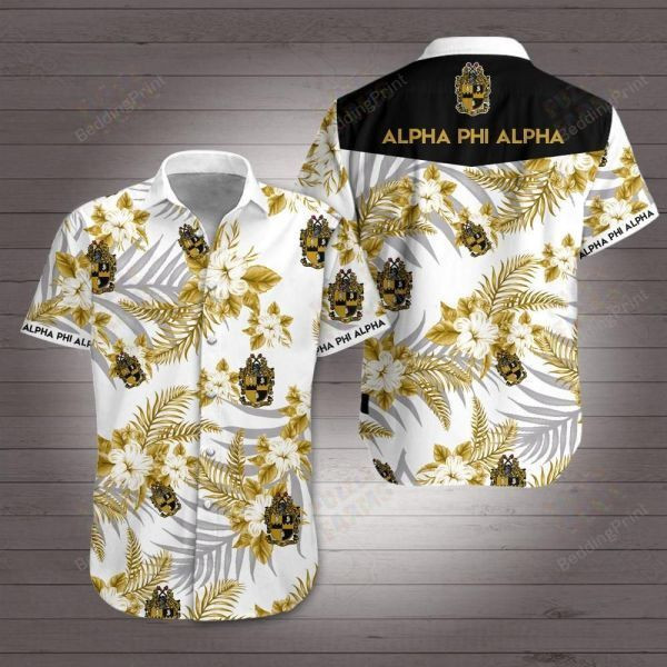 Alpha Phi Alpha Hawaiian Shirt Tropical Aloha Button Up