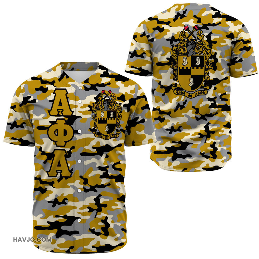 Alpha Phi Alpha Signature Camouflage Baseball Jersey