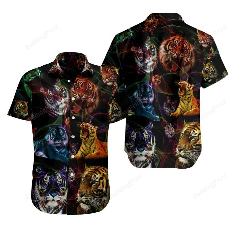 Amazing Tiger Unisex Hawaiian Shirt Tropical Aloha Button Up