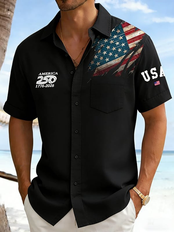 America 250 Years 1776 2026 Hawaiian Shirt Fourth Of July Outfits Gifts For Independence Day