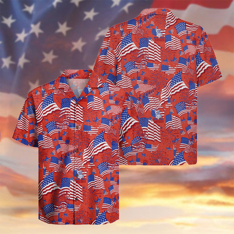 American Celebration Hawaiian Shirt Patriotic Clothing Gifts For Brother