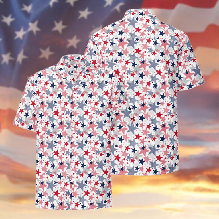 American Pride Stars And Stripes Hawaiian Shirt Patriotic Clothing Gifts For Husband